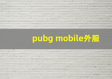 pubg mobile外服